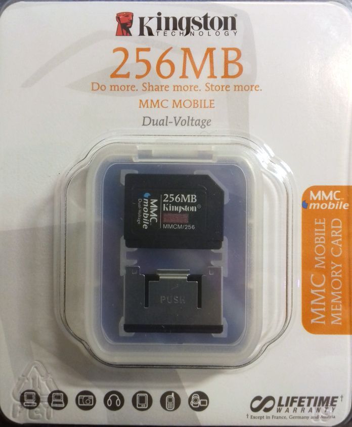 Image of Kingston MMC Mobile card 256 MB dual voltage RS-MMC INFO!!! (IT13921)