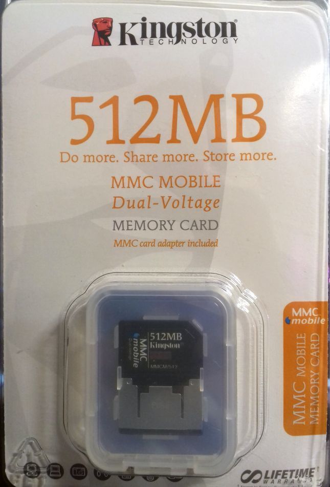 Image of Kingston MMC Mobile card 512 MB dual voltage RS-MMC (IT6673)