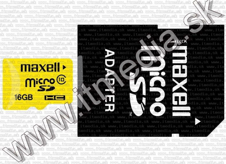 Image of Maxell microSD-HC card 32GB Class10 + adapter Yellow (IT14207)