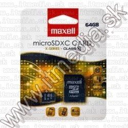 Image of Maxell microSD-XC card 64GB Class10 + adapter (IT14690)