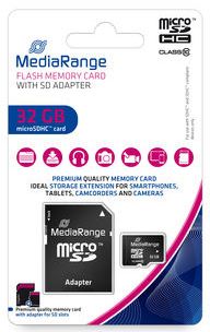 Image of MediaRange microSD-HC card 32GB *Class 10* MR959 (IT14440)