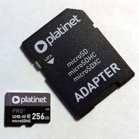 Image of Platinet microSD kártya 256GB UHS-I u3 a2 [45094]  [95R70W] (IT14293)