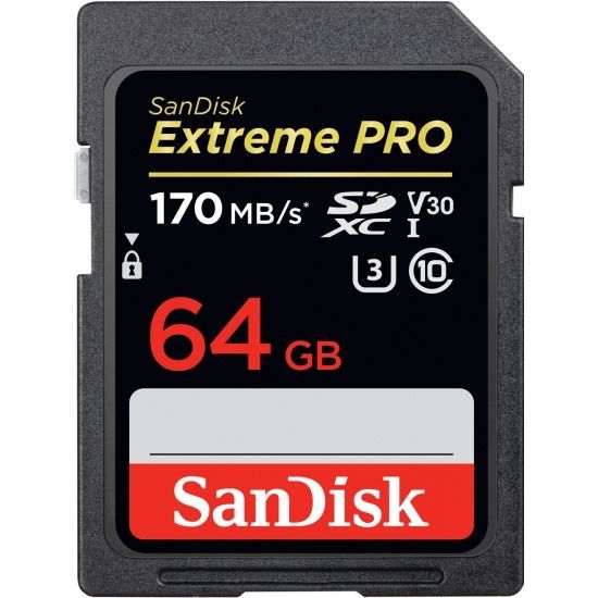 Image of Sandisk SD-XC kártya 64GB UHS-I U3 UHD 4K *Extreme Pro* [170R90W] (IT13860)