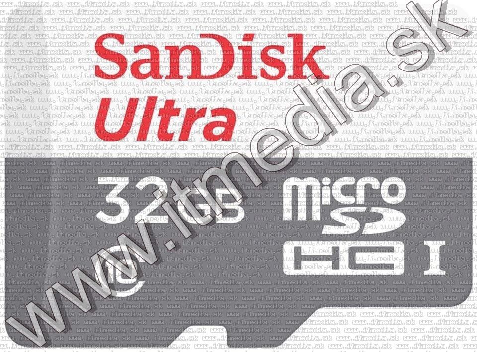 Sandisk microSD-HC kártya 32GB UHS-I U1 *Mobile Ultra Android* 80MB/s (IT13315) Image of Sandisk microSD-HC kártya 32GB UHS-I U1 *Mobile Ultra Android* 80MB/s (IT13315)