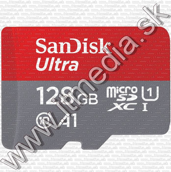 Sandisk microSD-XC kártya 128GB UHS-I U1 A1 *Mobile Ultra Androidhoz* 100MB/s + adapter (IT13596) Image of Sandisk microSD-XC kártya 128GB UHS-I U1 A1 *Mobile Ultra Androidhoz* 100MB/s + adapter (IT13596)