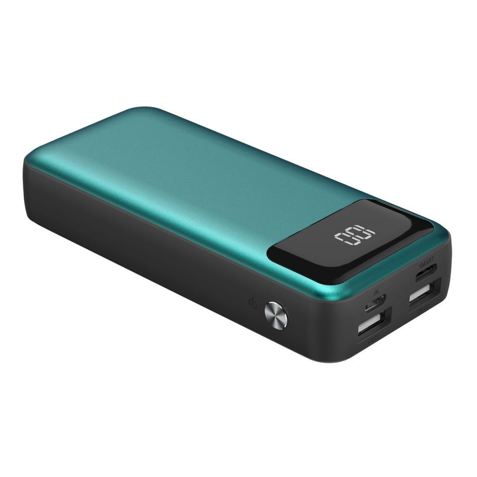 Image of Platinet LCD Powerbank Li-Po 10000mAh Green-Blue (45001) (IT14316)