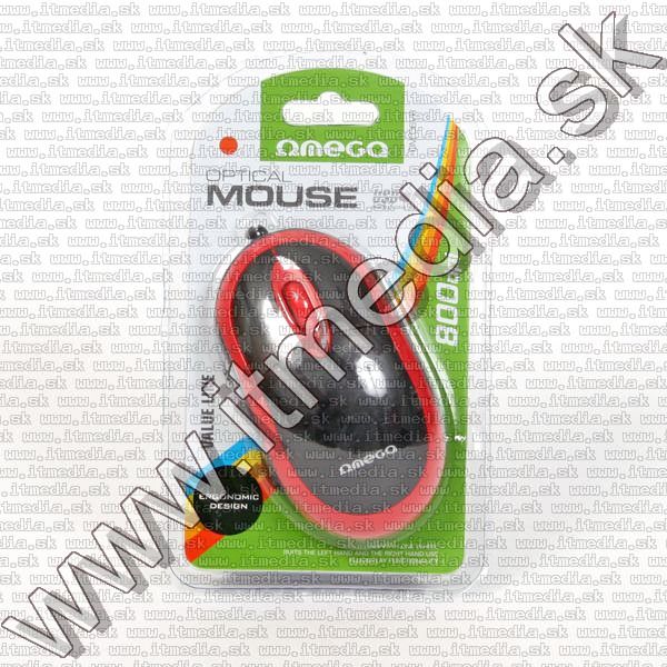 Image of Omega Optical Mouse USB (OM 06V) 800dpi Red (41646) (IT8922)
