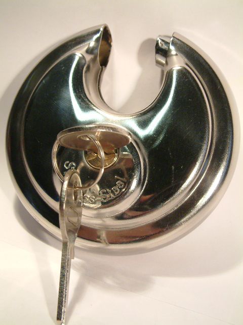 Image of Stainless Steel DISC Padlock 90mm (IT2266)