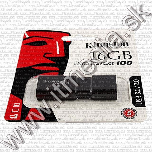 Image of Kingston USB 3.0 pendrive 16GB *DT 100 G3* (100/10 MBps) (IT8865)