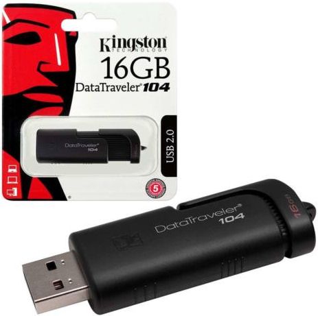 Image of Kingston USB 2.0 pendrive 16GB *DT 104* (IT13869)