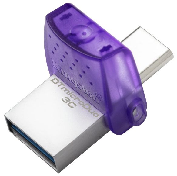 Image of Kingston USB 3.0 pendrive 128GB *DT microDUO 3.0* *USB + USB-C* (100/15MBps) G3 (IT14813)