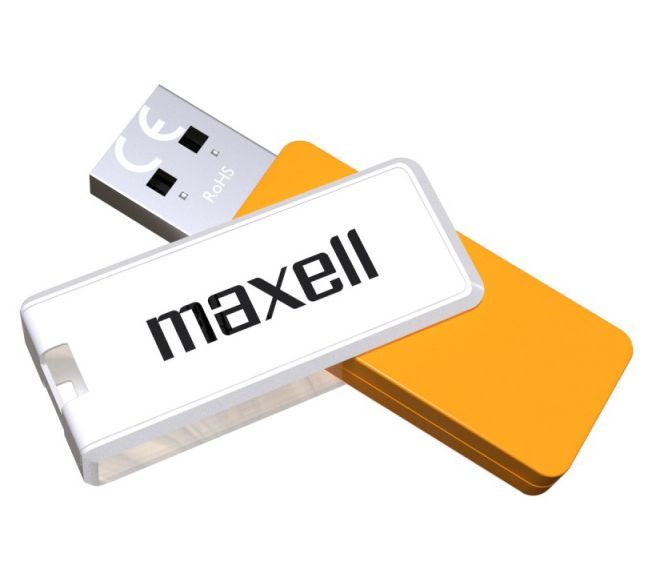 Image of Maxell Pendrive 32GB *Typhoon* *WHITE-ORANGE* USB 3.1 (IT13679)
