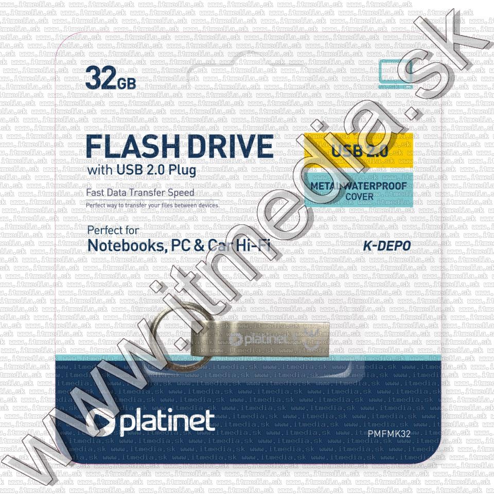 Image of Platinet USB pendrive 32GB K-Depo (44850) *METAL* (18/9MBps) (IT14053)