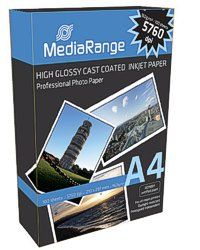 Mediarange Glossy Photopaper A4 160g (100pk) (IT6994) Image of Mediarange Glossy Photopaper A4 160g (100pk) (IT6994)