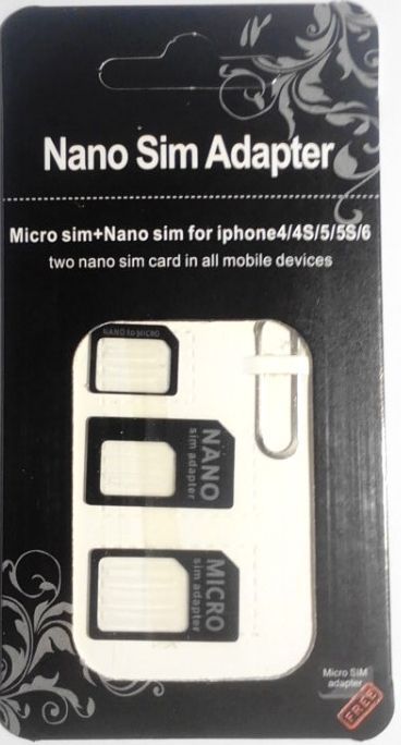 Image of Universal nano-micro-normal sim adapter set 4-in-1 HQ Blister (IT12652)