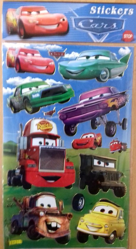 *Cars* Sticker 30x20 (BK-011) (IT14330) Image of *Cars* Sticker 30x20 (BK-011) (IT14330)