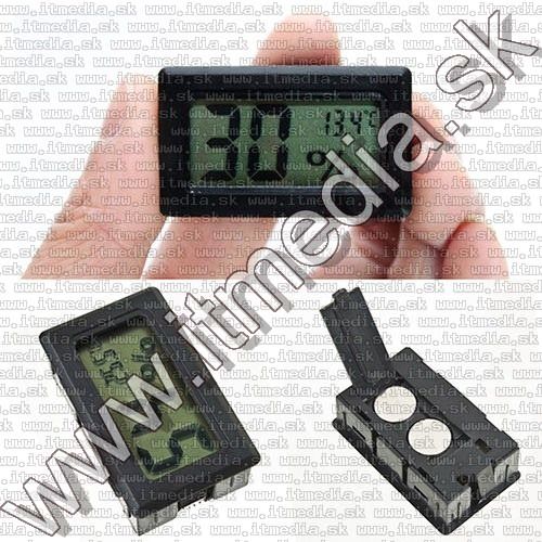 Image of Digitális LCD hőmérő és páratartalom mérő (fekete) (IT12747)
