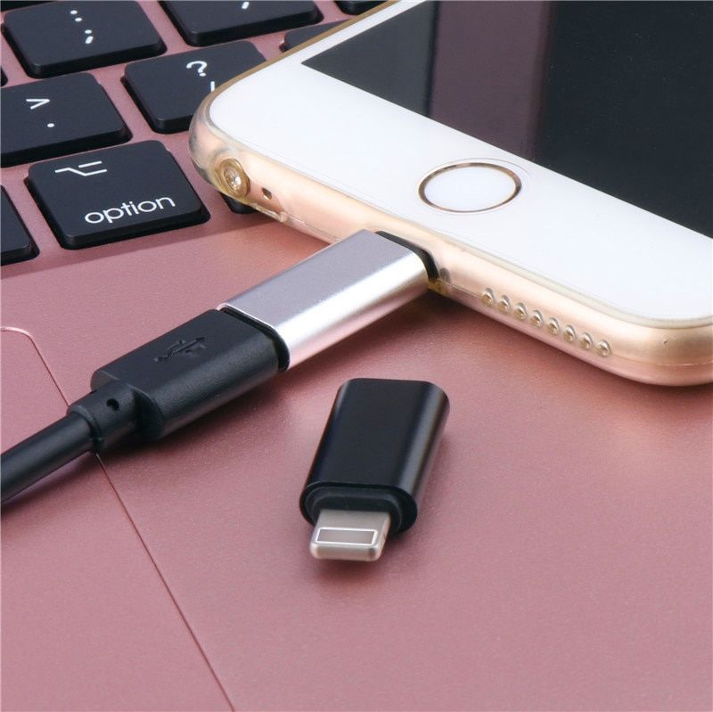 Image of USB-C - Lightning (Apple iPhone 5-6-7) adapter *bulk* Ezüst (IT14117)
