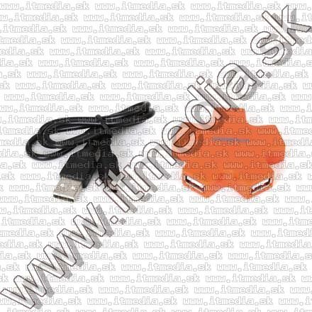 Image of OMEGA USB 2.0 HUB 4 port *Star* Orange (IT12060)