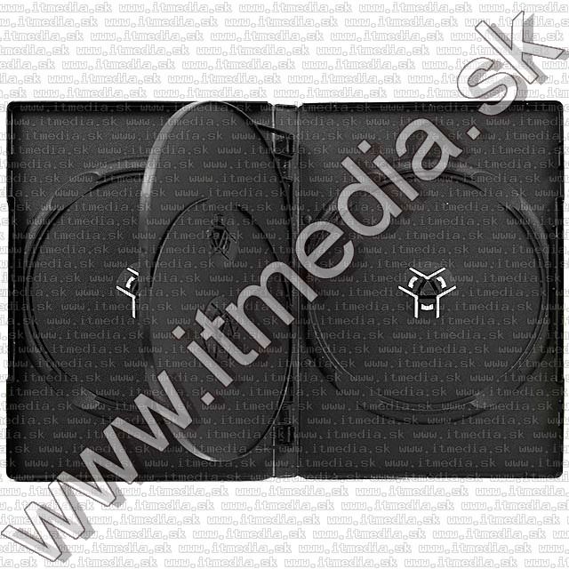 Image of DVD Case Normal, 4-disc, Black 14mm (IT4357)