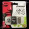 Kingston microSD-XC kártya 64GB UHS-I U1 *Class10* + adapter + kártyaolvasó Mobility (45/10 MBps) (IT10046) Kingston microSD-XC kártya 64GB UHS-I U1 *Class10* + adapter + kártyaolvasó Mobility (45/10 MBps) (IT10046)