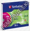 Olcsó Verbatim CD-RW 4x SlimJC COLOR (43133) (IT12959)