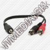 Olcsó Jack(3.5)-2xRCA-Male audio cable 0.15-0.2m (IT5218)
