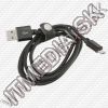 Olcsó USB - microUSB cable 1m *Black Leather* 2.4A HQ *Blister* (IT13426)