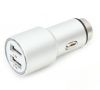 Olcsó Universal 12-24V Car charger Twin socket USB 2100mA iPhone iPad *Silver* *Bullet* (IT14571)