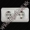 Olcsó Heitech Electrical Outlet (Socket) *wall-mount* double (IT8289)