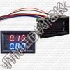 Olcsó LED-es voltmérő és árammérő 0-100V 10A piros-kék (IT11105)