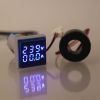 Olcsó LED-es AC (hálózati) voltmérő és árammérő 60-500V 100A Kék (IT14194)